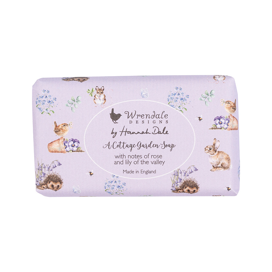 Wrendale Designs Gartenseife "Cottage Garden" mit Rose und Maiglöckchen