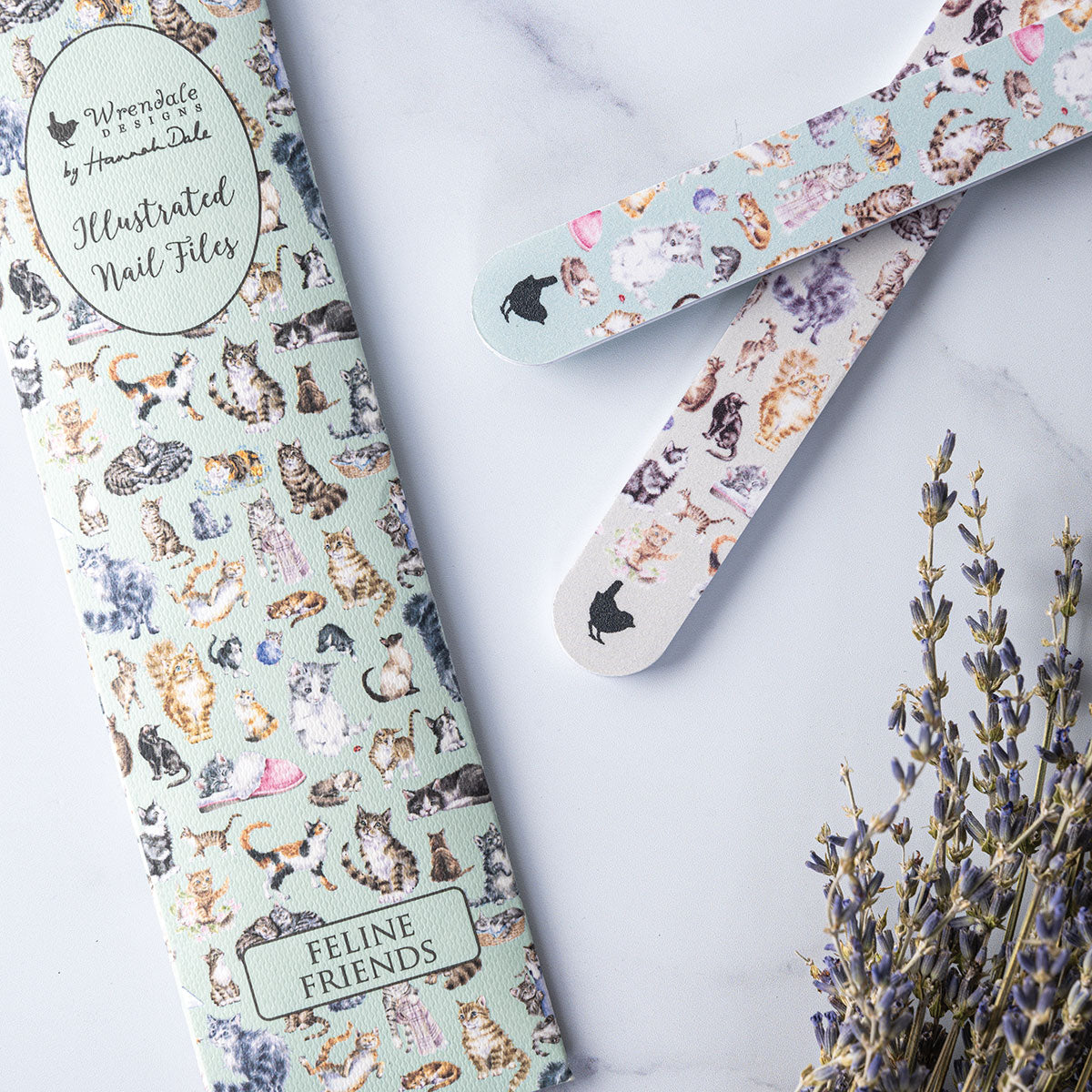 Wrendale Designs Nagelfeilen-Set Katzen "Feline Friends" 190x50x5mm