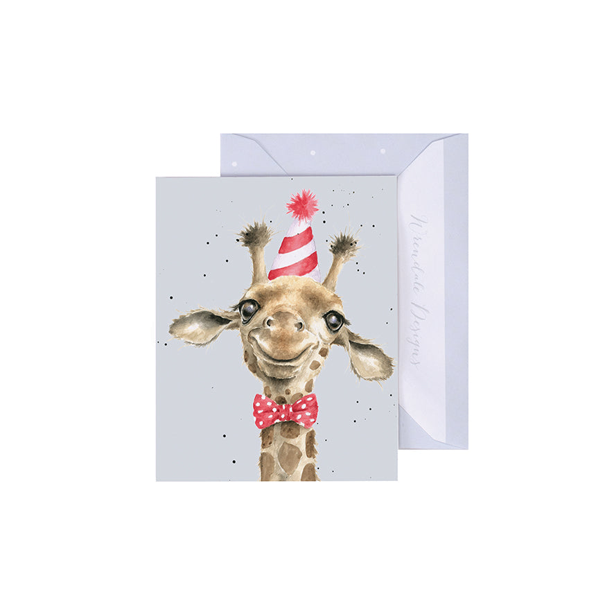 Wrendale Designs Mini-Karte Giraffe "Here for the cake"