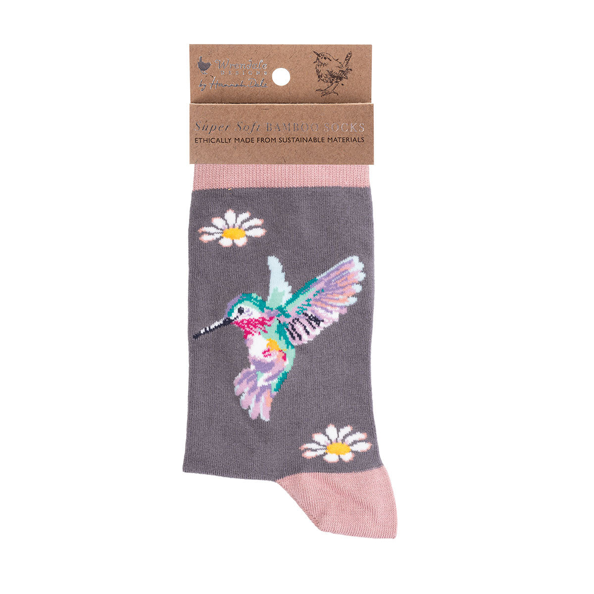 Wrendale Designs Frauensocken Kolibri "Wisteria Wisher" Gr. 37-42