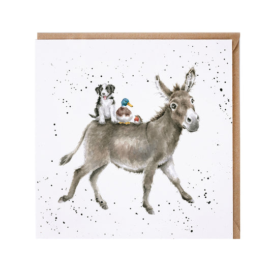 Wrendale Designs Grusskarte "The Donkey Ride"