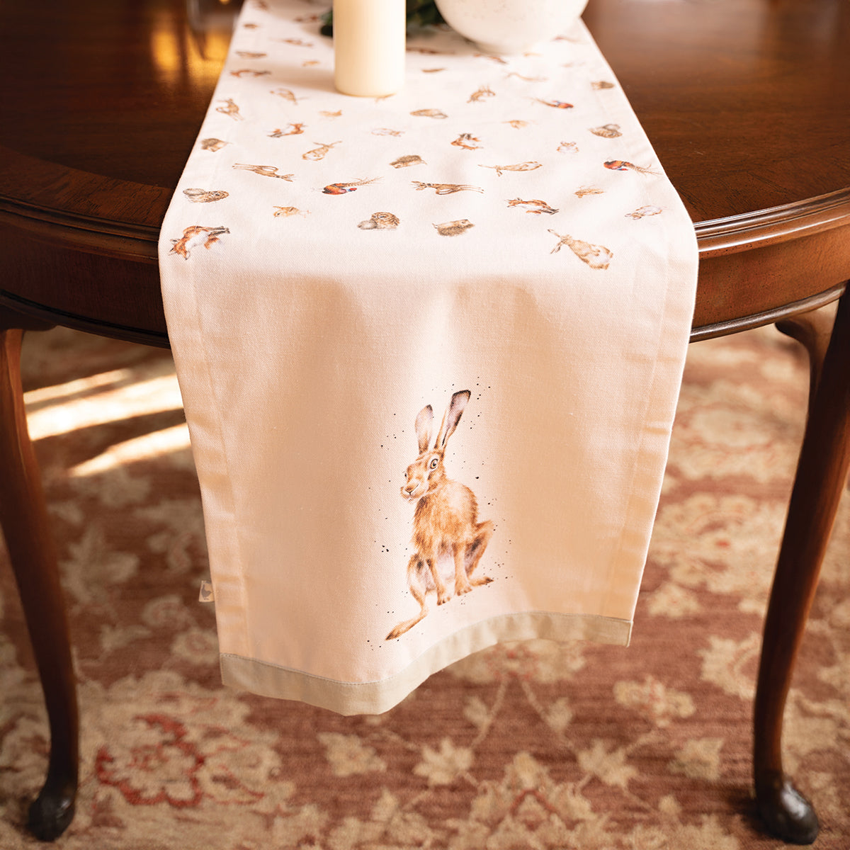 Wrendale Designs Tischläufer aus Stoff "Everyday Table Runner Woodland" 2800mmx350mm