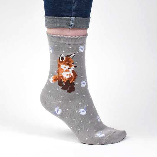 Wrendale Designs Frauensocken Fuchs "Born to be wild" Gr. 37-42