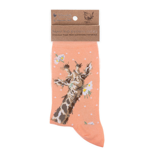 Wrendale Designs Frauensocken Giraffe "Flowers" Gr. 37-42
