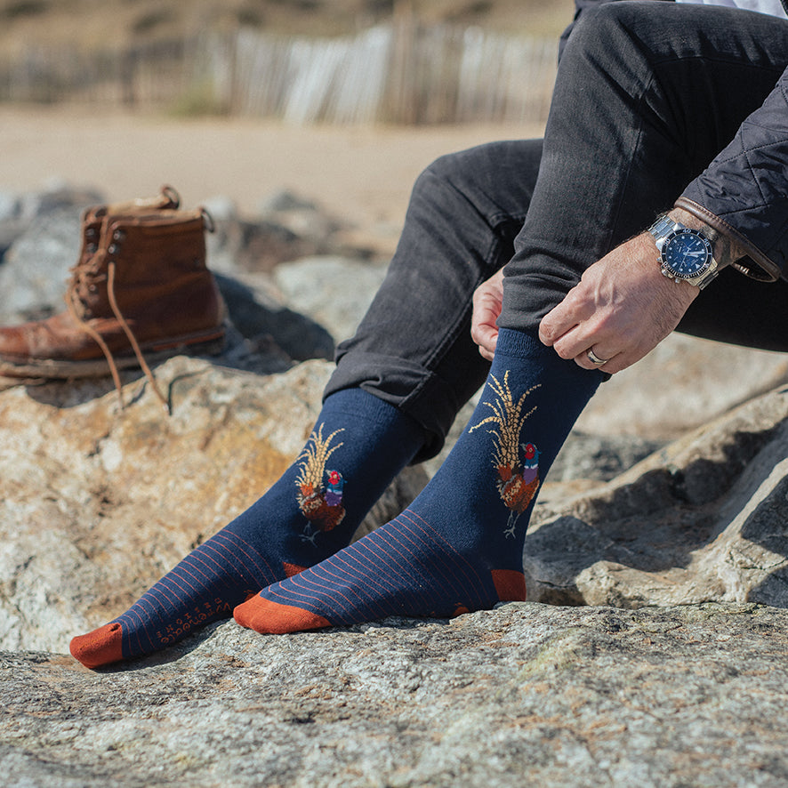 Wrendale Designs Männersocken Fasanvogel "Ready For My Close Up" Gr. 40-46