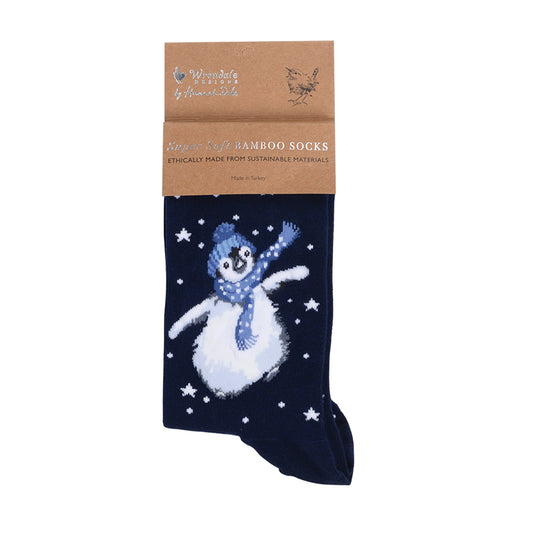 Wrendale Designs Frauensocken Pinguin "Winter Wonderland" Gr. 37-42