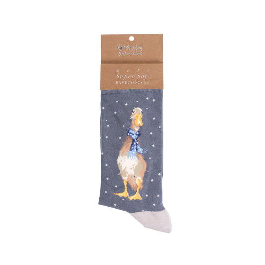 Wrendale Designs Männersocken Ente "Christmas Scarves Duck" Gr. 40-46