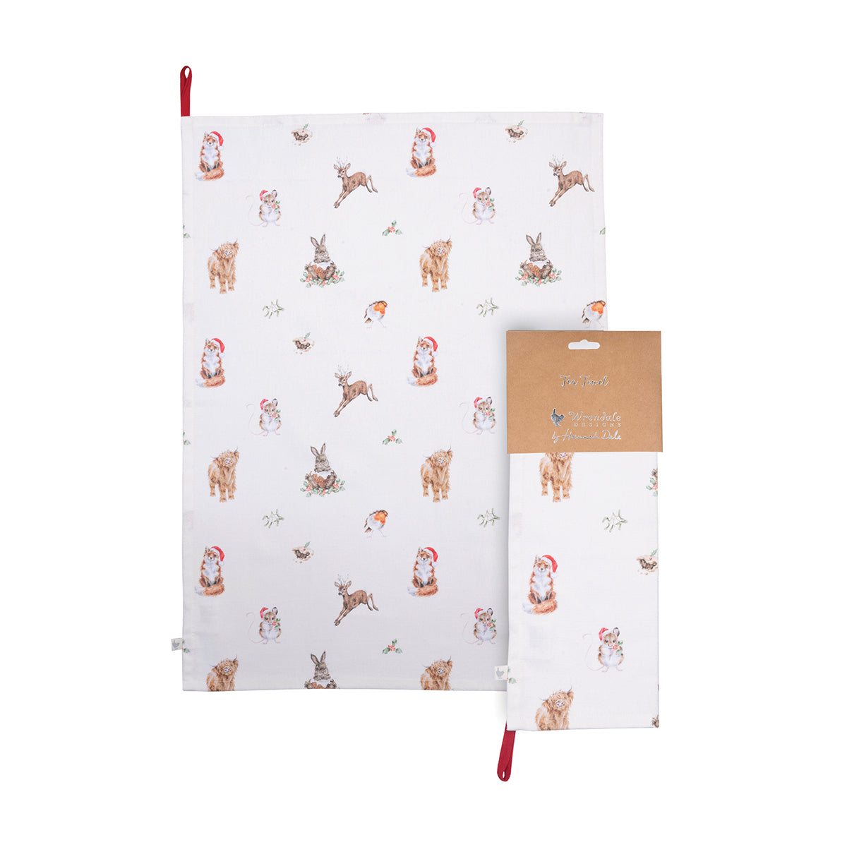 Wrendale Designs Weihnachten Geschirrtuch "Winter Woodland" 690x500mm