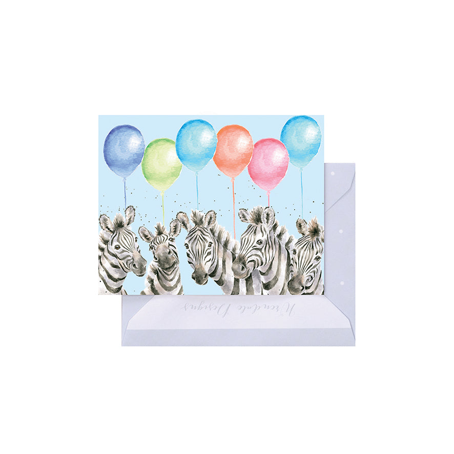 Wrendale Designs Mini-Karte Zebras "Really wild"
