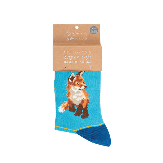 Wrendale Designs Kindersocken Fuchs "Born to be wild" Gr. 27-31