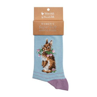 Wrendale Designs Frauensocken Hase "Head Clover Heels" Gr. 37-42