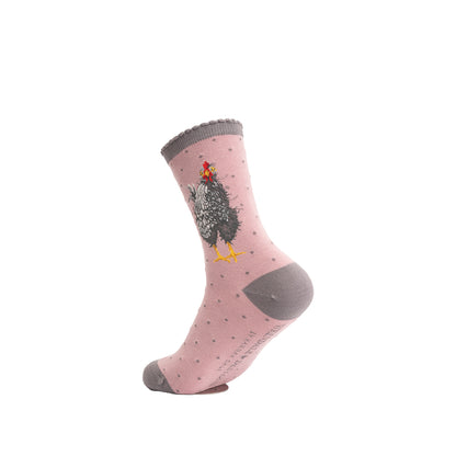 Wrendale Designs Frauensocken Huhn "Curious Hen" Gr. 37-42