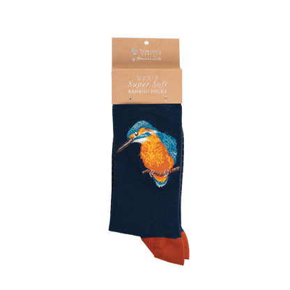 Wrendale Designs Männersocken Eisvogel "The Riverband Kingfisher" Gr. 40-46