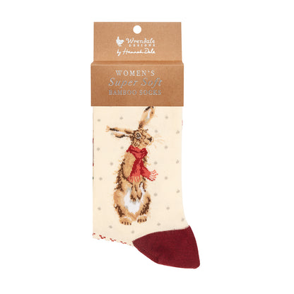 Wrendale Designs Männersocken Hase "Winter Hare" Gr. 40-46