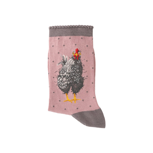 Wrendale Designs Frauensocken Huhn "Curious Hen" Gr. 37-42