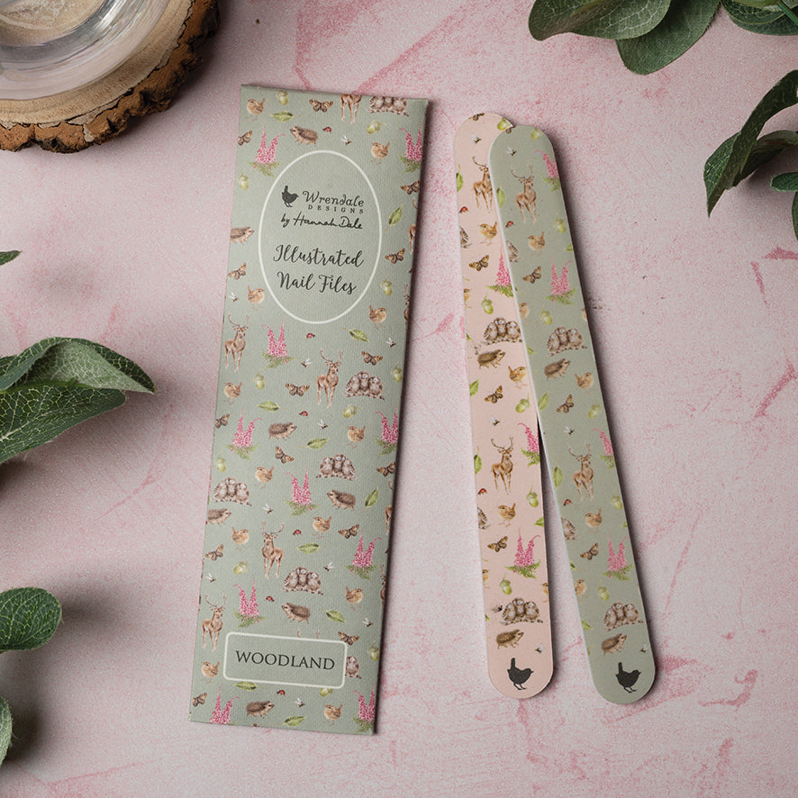 Wrendale Designs Nagelfeilen-Set Wildtiere "Woodland" 190x50x5mm