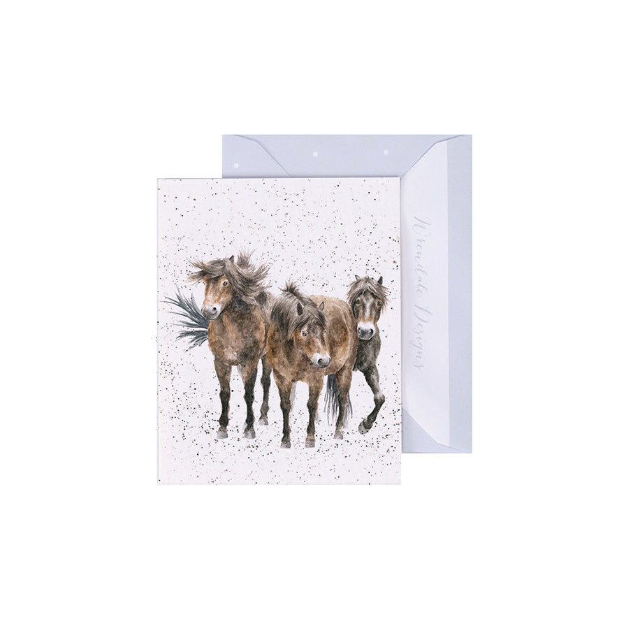 Wrendale Designs Mini-Karte Pferde "Three Amigos"