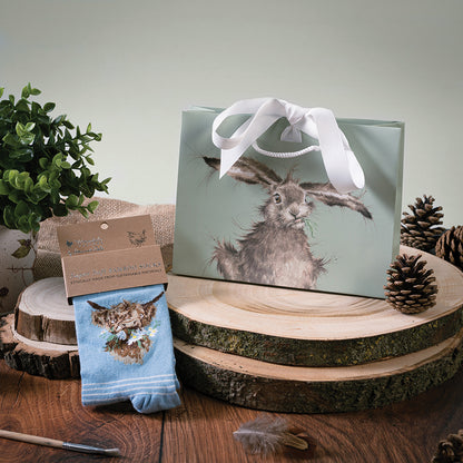 Wrendale Designs Frauensocken Hochlandrind "Christmas King" Gr. 37-42