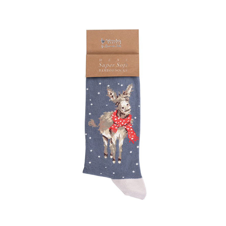 Wrendale Designs Männersocken Esel "All Wrapped Up" Gr. 40-46