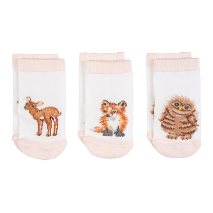 Wrendale Designs Babysöckchen 3-er Set für 0-6 Monate