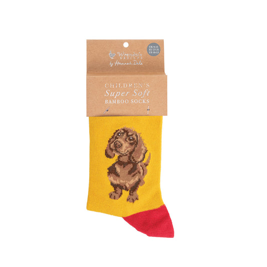 Wrendale Designs Kindersocken Dackel "Little One" Gr. 27-31
