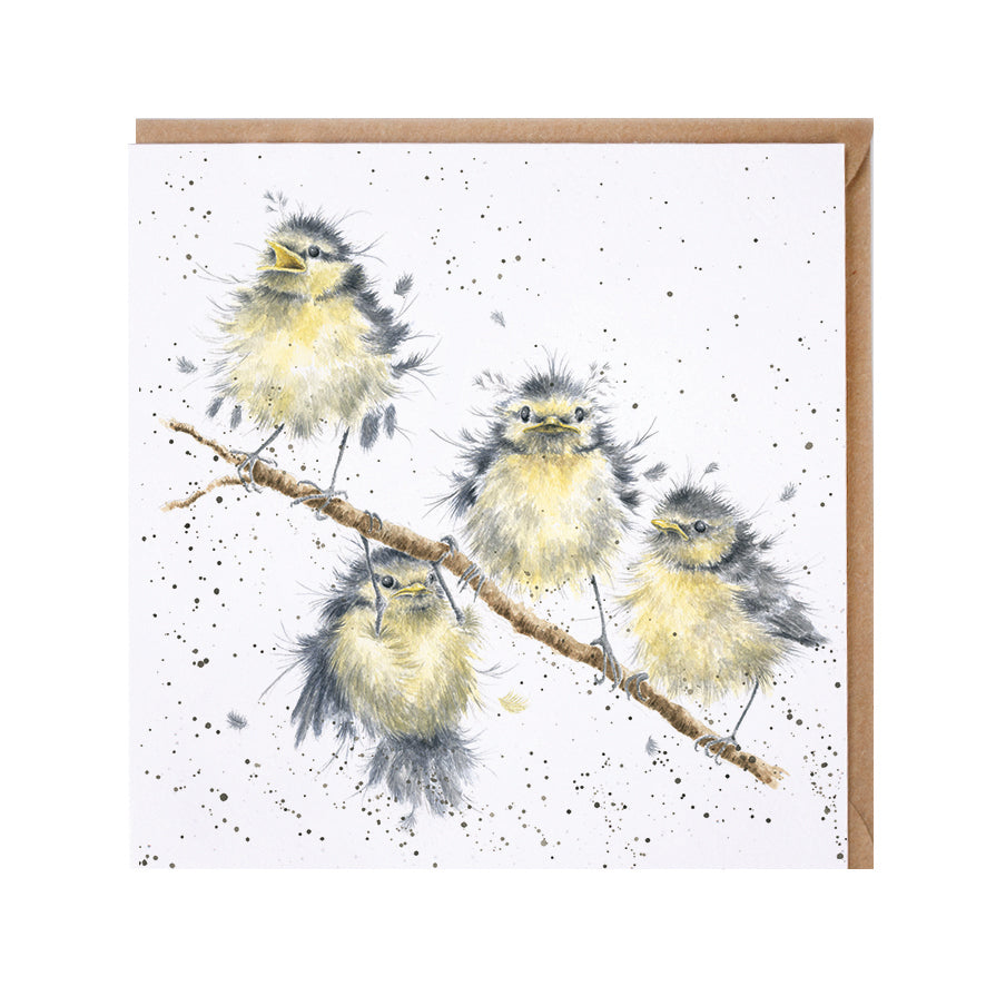 Wrendale Designs Grusskarte Blaumeisen "Hanging out with Friends"