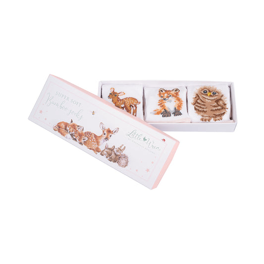 Wrendale Designs Babysöckchen 3-er Set für 0-6 Monate