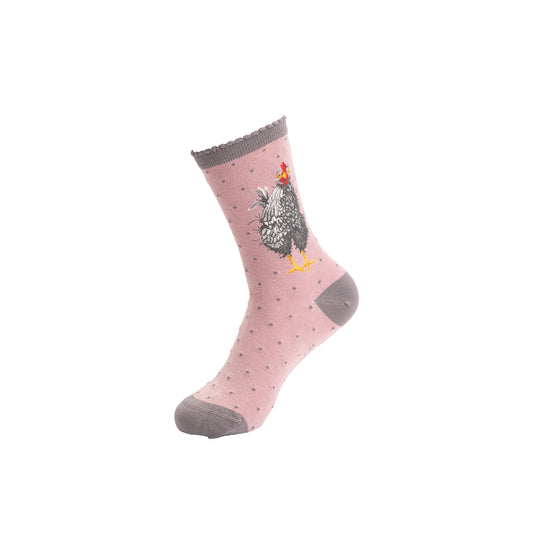 Wrendale Designs Frauensocken Huhn "Curious Hen" Gr. 37-42