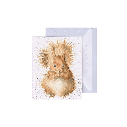 Wrendale Designs Mini-Karte Eichhörnchen "Redhead"