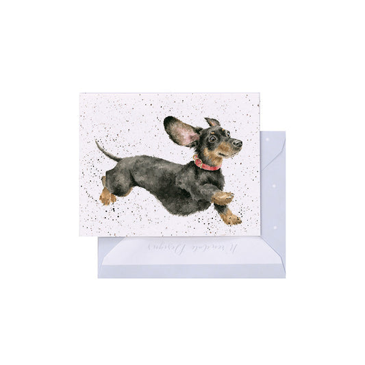 Wrendale Designs Mini-Karte Dackel "That Friday Feeling"