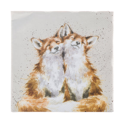 Wrendale Designs Servietten Fuchs "Contentment" 33x33cm