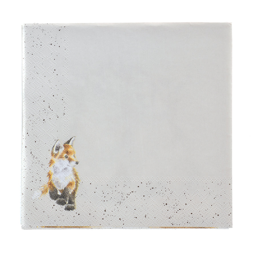 Wrendale Designs Servietten Fuchs "Contentment" 33x33cm