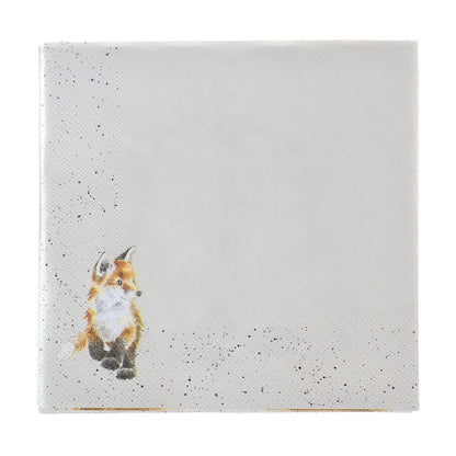 Wrendale Designs Servietten Fuchs "Contentment" 33x33cm
