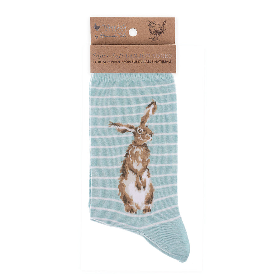 Wrendale Designs Frauensocken Hase "Hare and the Bee" Gr. 37-42