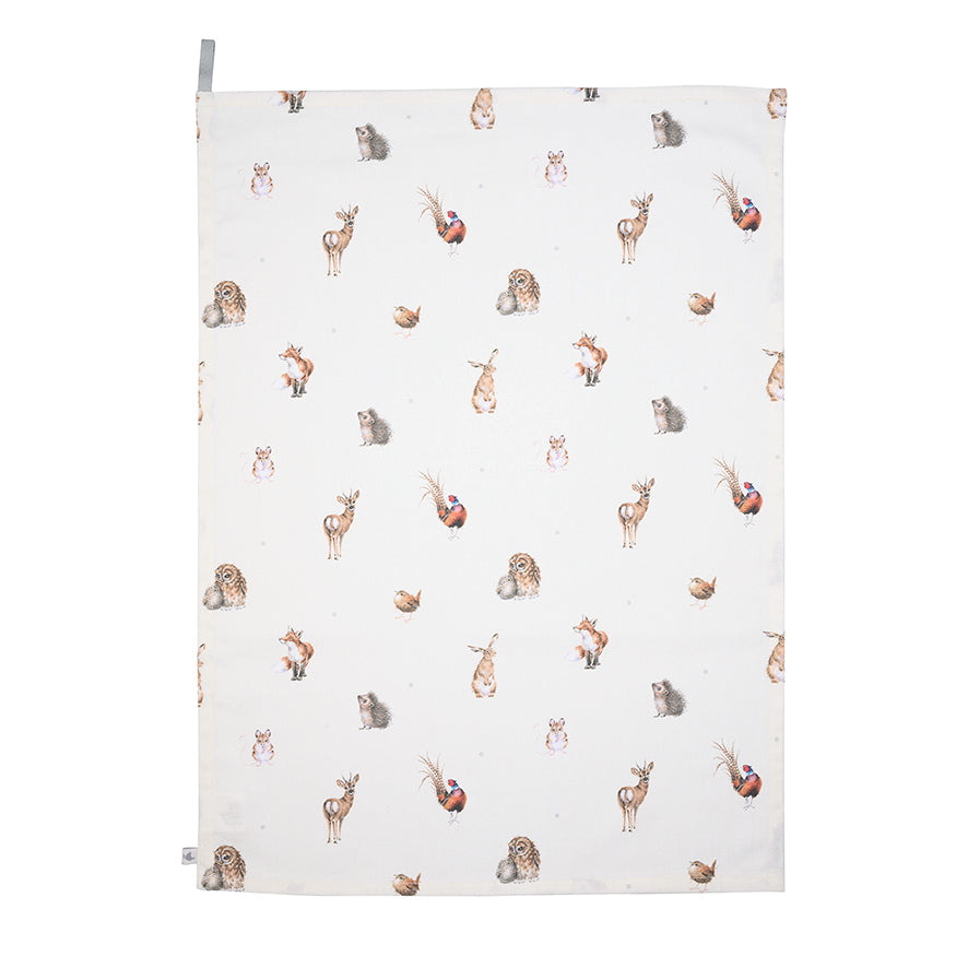 Wrendale Designs Geschirrtuch Wildtiere  "Woodlanders" 690x500mm