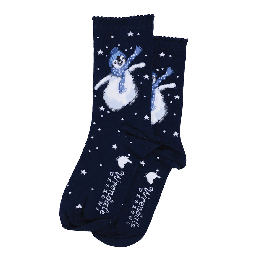 Wrendale Designs Frauensocken Pinguin "Winter Wonderland" Gr. 37-42