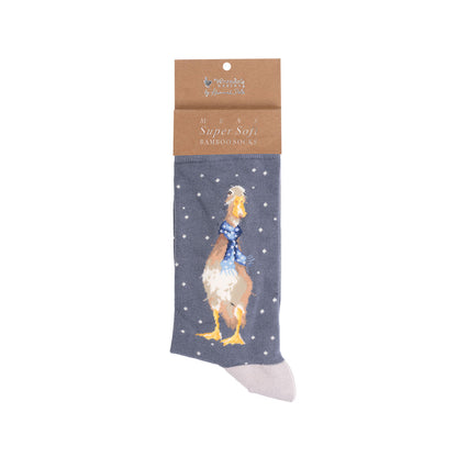 Wrendale Designs Männersocken Ente "Christmas Scarves Duck" Gr. 40-46
