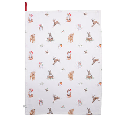 Wrendale Designs Weihnachten Geschirrtuch "Winter Woodland" 690x500mm